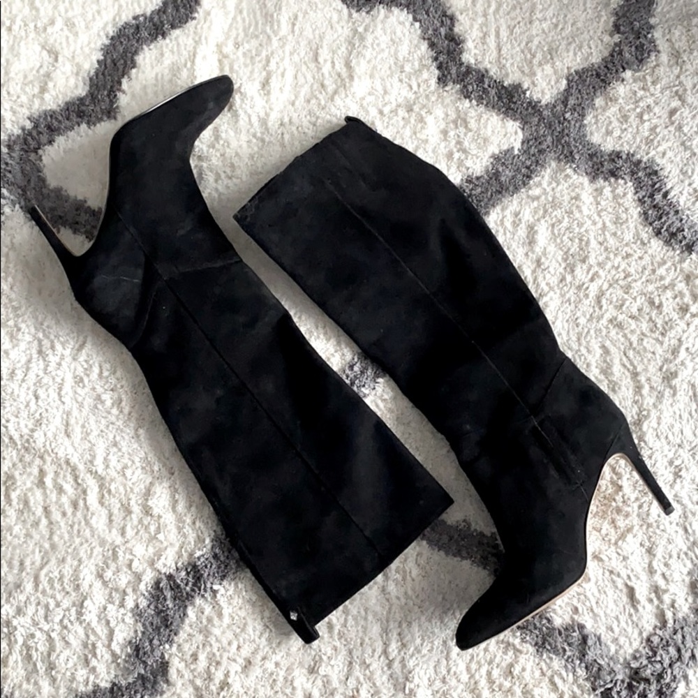 Sam Edelman Tall Leather Suede Stiletto Boots